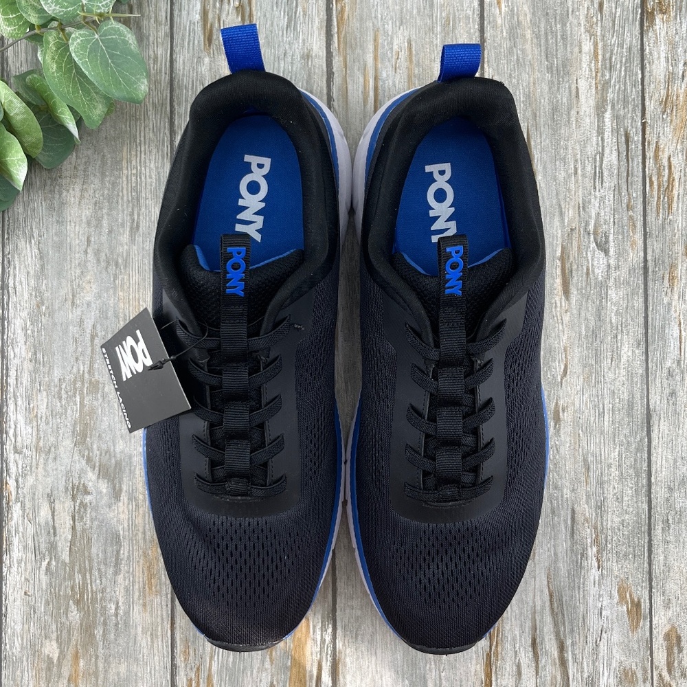 Men’s Pony Active Comfy Sneaker Shoes With Stretch Lacing Size 10